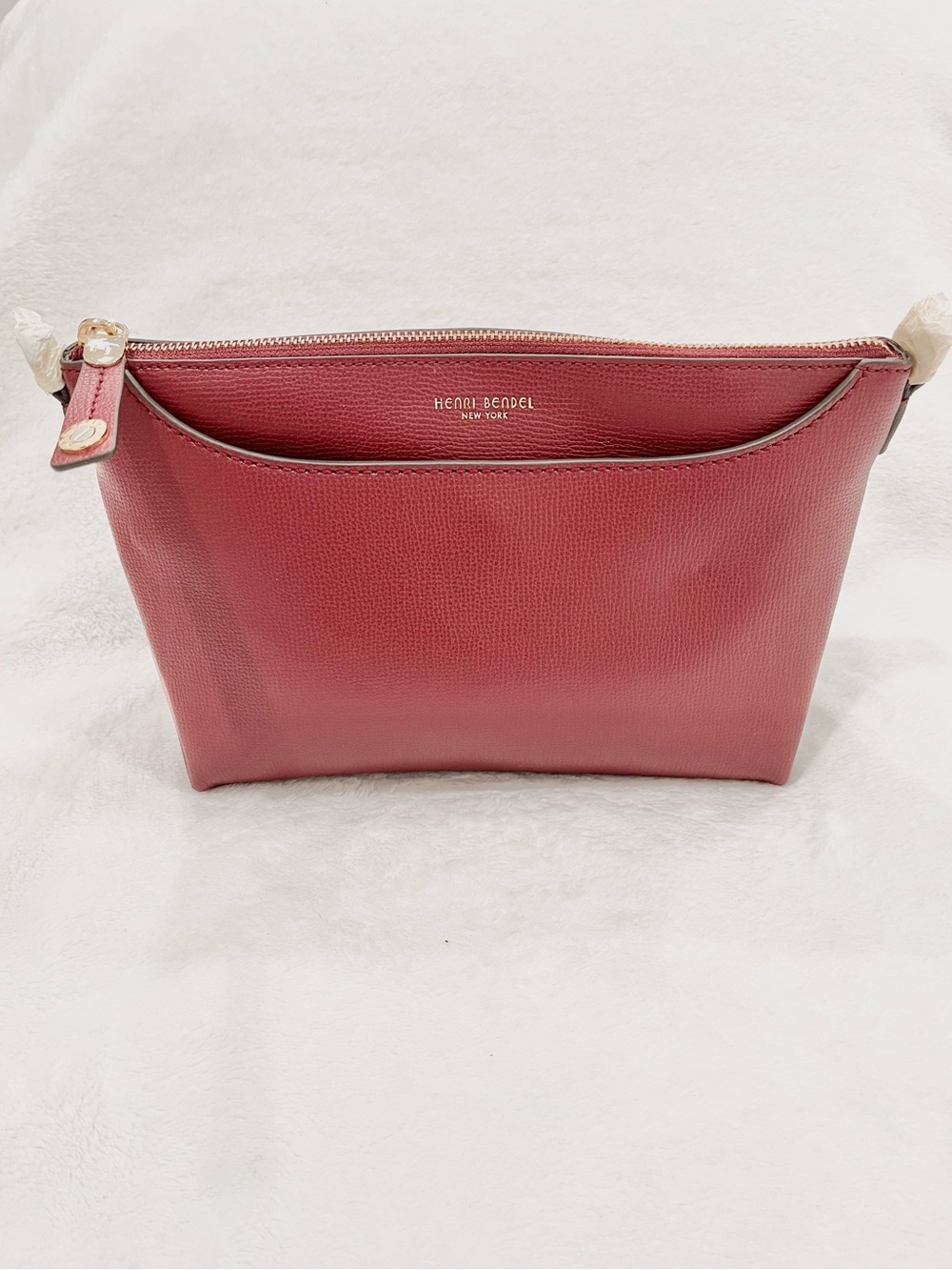 Henri Bendel Pebbled Leather Bowery Crossbody Bag Oxblood NWT - Picture 5 of 15